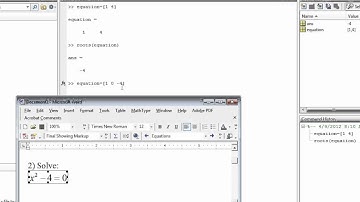 Matlab Essential Skills Sect 33 Solving Algebraic Equations