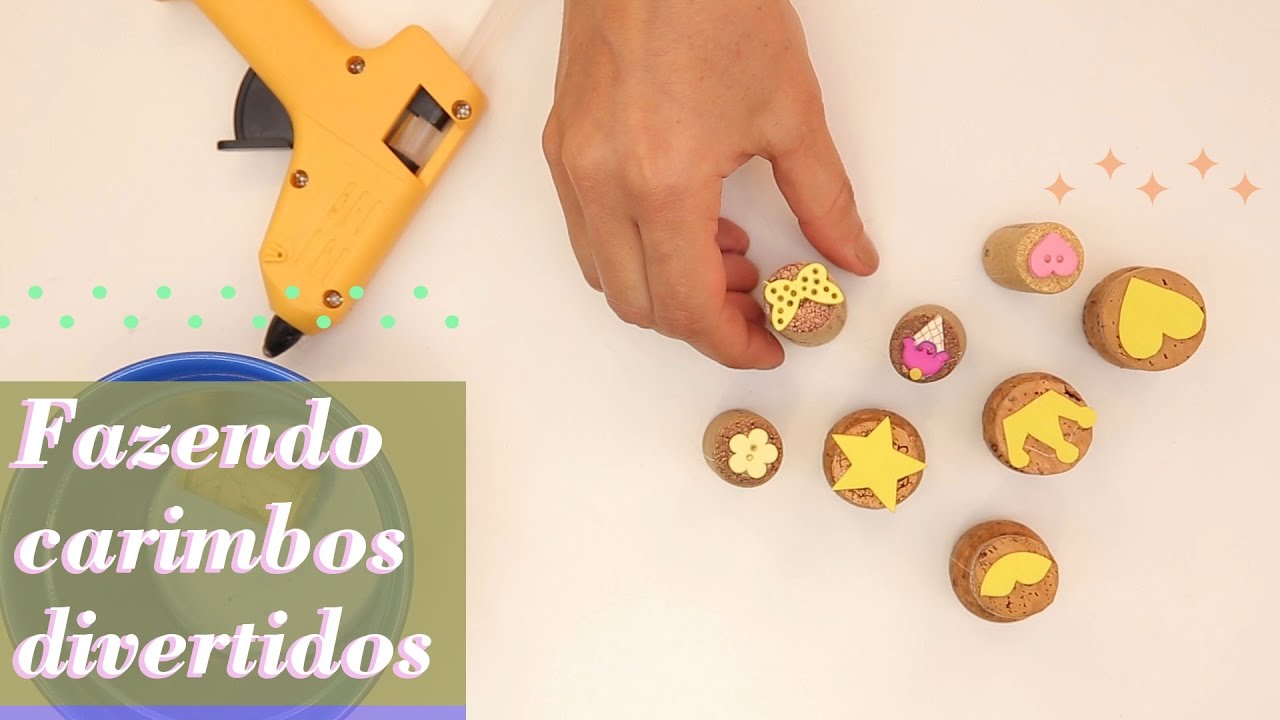 COMO FAZER CARIMBOS CASEIROS - YouTube