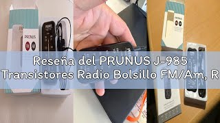 Reseña del PRUNUS J-985 Transistores Radio Bolsillo FM/Am, Radio Portatil Pequeña con Auriculares (E