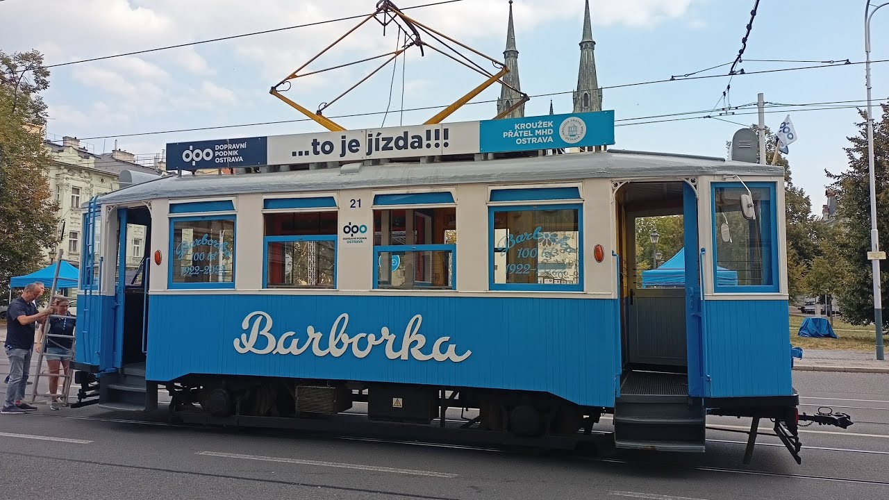Prezentace a jízda konvoje historických vozidel DPO Ostrava - 130 let MHD v Ostravě dne 07.09.2024.