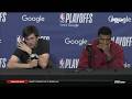 POSTGAME | Austin Reaves & Marcus Smart on Lakers fall to Thunder 110-115 in West Semifinals, Game 4
