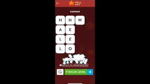 WordBrain 2 Fall Event Day 6 September 22 2021 Answers