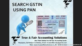 Search GSTIN by PAN