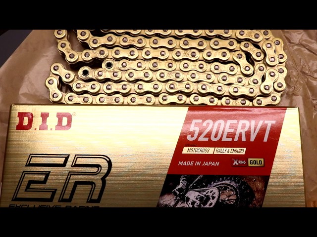 DID Kette 520 ERVT (Gold) 118 Glieder für Enduro bis 500ccm, X-Ring DID Kette 520 ERVT (Gold) 118 Glieder für Enduro bis 500ccm, X-Ring
