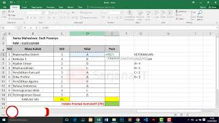Cara Menghitung Nilai IPK di Microsoft Excel Cara Menghitung Nilai IPK di Microsoft Excel