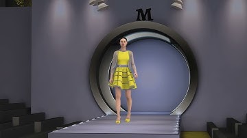 Clo3D Fashion Runway Animation - Look #1
