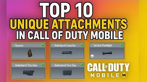 Top 10 Amazing Unique Attachments in Call of Duty Mobile | COD Mobile 
