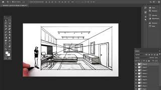 Finding Vanishing Point & Eye Level in an image
