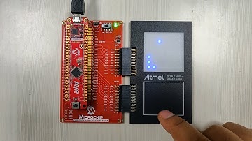 Capacitive Touchpad Gesture Demo using AVR DA microcontroller