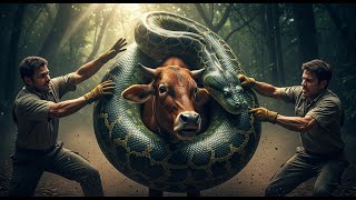 Unbelievable Footage: Courageous Rescue Team Fights Giant Python to Save Innocent Cow