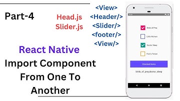 Import and export Component In React native | part-4 | React native