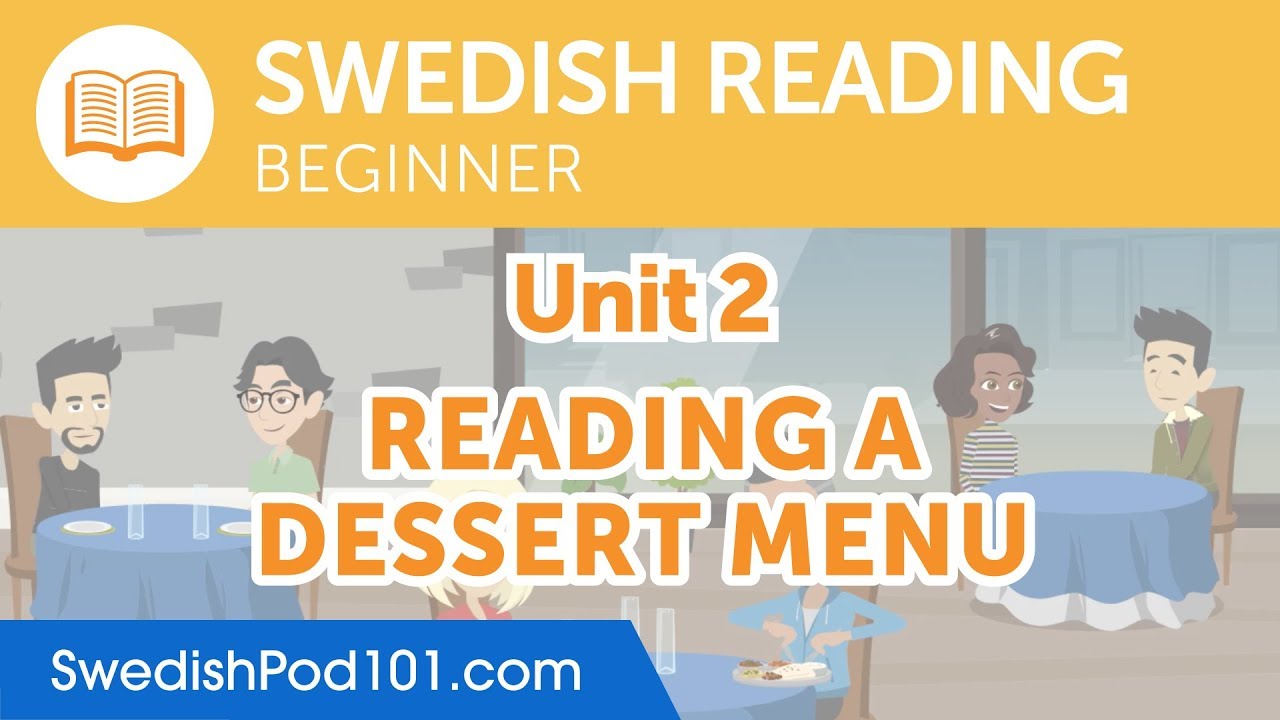 ⁣Swedish Beginner Reading Practice - Reading a Dessert Menu