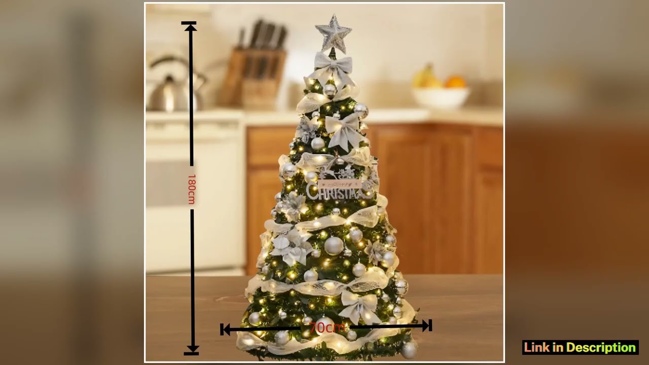 Hot Sale 1221m Foldable PreDecorated Christmas Tree PopUp Festive Decoration Home Decor Portable