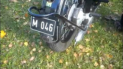 Motorcycle M 72 engine working with one cylinder