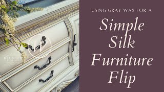 Simple Silk Sideboard-all in one style paint makeover and shading with waxes