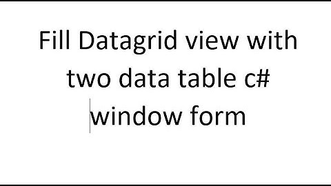 How to join two or data table in data grid view c# window form
