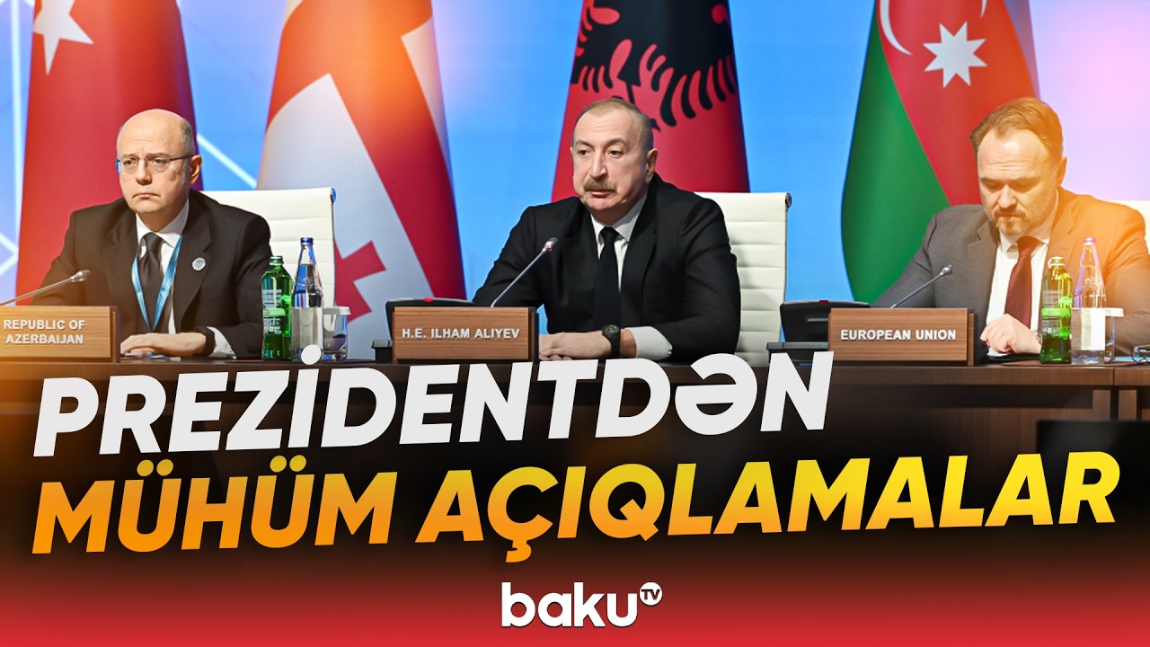 Prezidentin Cənub Qaz Dəhlizi və yaşıl enerji ilə bağlı tədbirdə çıxışı - Baku TV