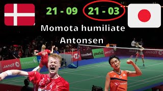 Kento Momota humiliates Anders Antonsen during World Championship Final !