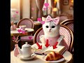 The cat reading book with focus music-Relax