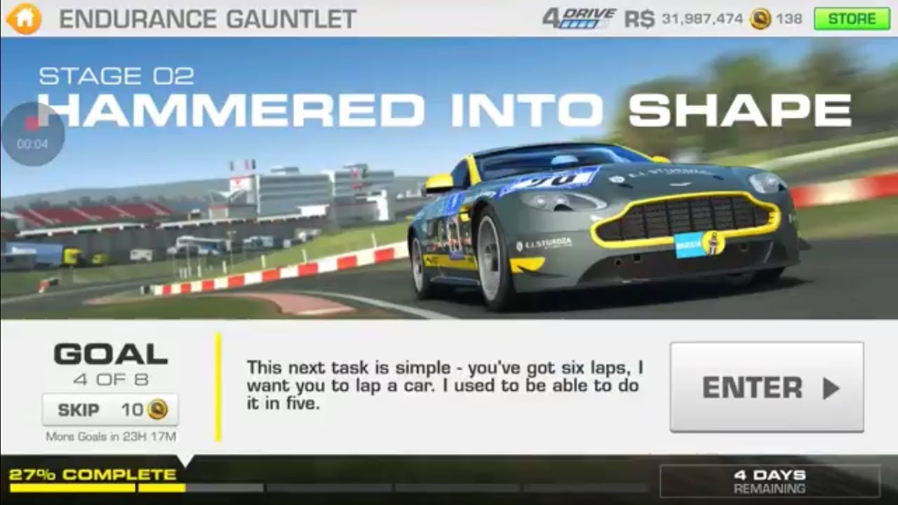 Real Racing 3: Endurance Gauntlet ft Aston Martin Vantage N430: Stage 2.4 (Flashback Special Event)