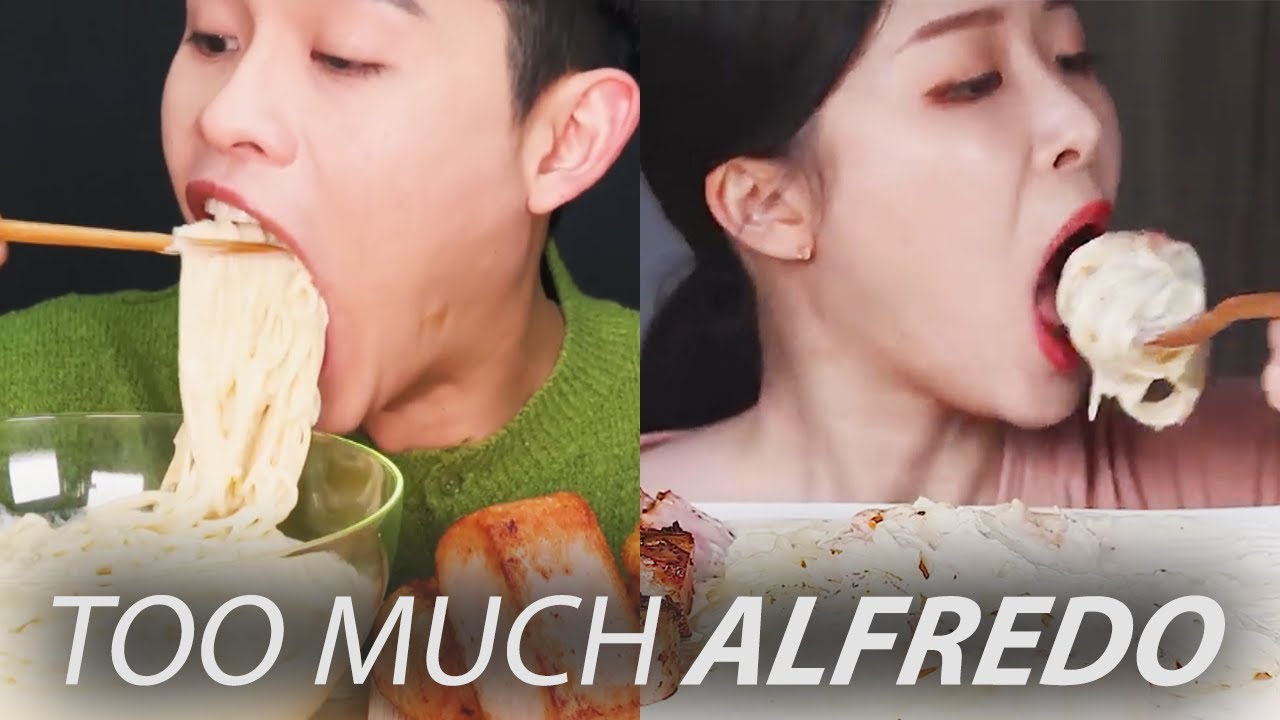 Mukbangers VS CREAMY ALFREDO