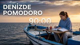 90 Minute Ocean Waves Pomodoro (25/5) Study Session 🌊 | Calm Ocean Sounds for Focus & Deep Work