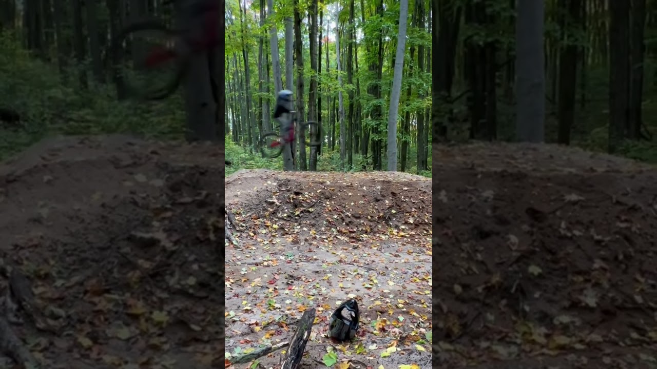 I cleared a 20ft table top jump on Swayze Express at Boyne Highlands MTB Park