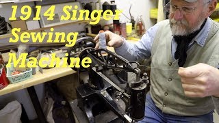 Using an Antique 1914 Singer Patch Sewing Machine | Engels Coach Shop