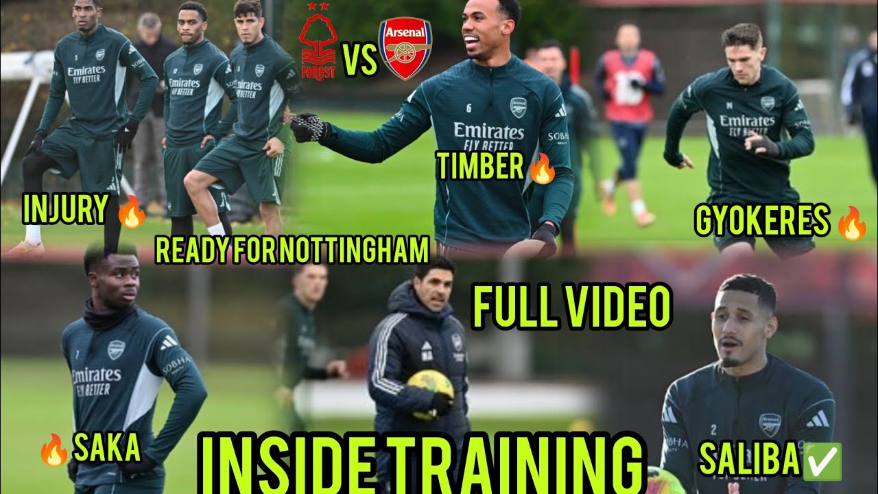🚨Arsenal Training Update Ahead of Nottingham Forest |✅ Saliba & Trossard Boost! 🔥AND INJURY  NEWS 🔴