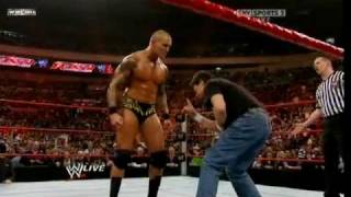 WWE RAW 11/16/2009: Randy Orton Attacked Roddy Piper; Kofi Kingston & Randy Orton Brawl 1/2