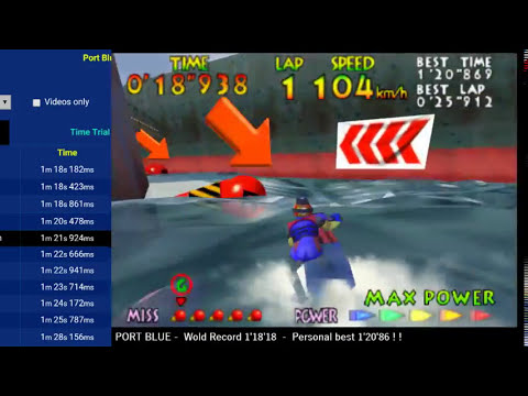 Wave Race 64 - Port Blue - PB 1'20'473 + Setting 