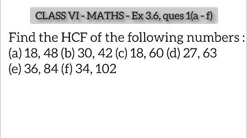 Q1 - Ex 3.6 - Playing with Numbers - Chapter 3- Class 6th NCERT Maths | Class 6 maths ex 3.6 q1(a-f)
