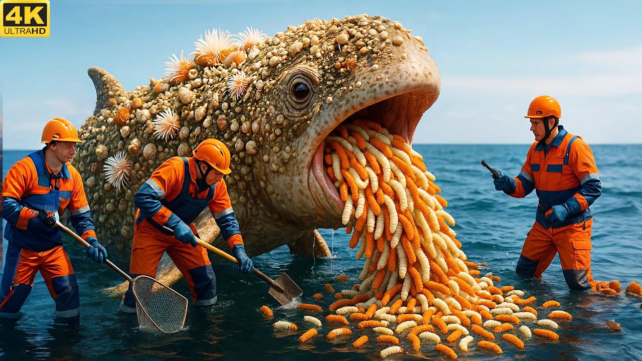 Героическая команда спасает гигантского вымершего кита Aegyptocetus Tarfa из массивных морских на...