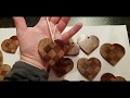 Wooden christmas hearts - made out of oak and mahogany