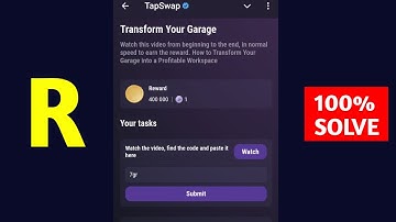 Transform Your Garage | Tapswap Code | How to Transform Your Garage into a Profitable Workspace