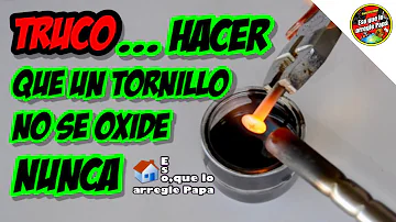 ¿Qué tornillo no se oxida?