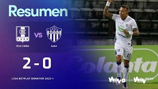 Once Caldas vs. Junior (resumen y goles) | Liga BetPlay Dimayor 2023-I | Fecha 18