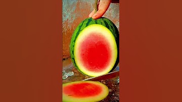 technique for slicing ripe watermelon with a sharp knife #shorts