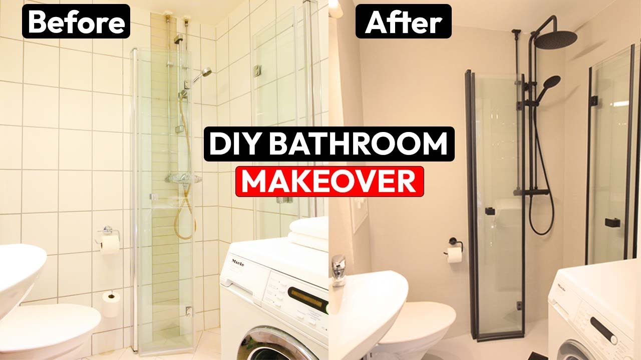 MICROCEMENT BATHROOM REMODEL - UNDER $1000 (start to finish) - YouTube