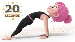 7 Fun Yoga Poses For Kids 20 Seconds Yoga Challenge Happy Kids Yoga
