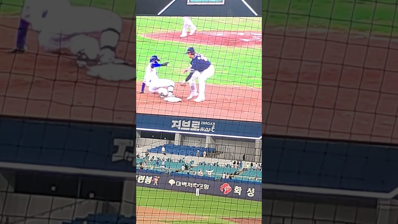 구자욱 끝내 2루까지 성공