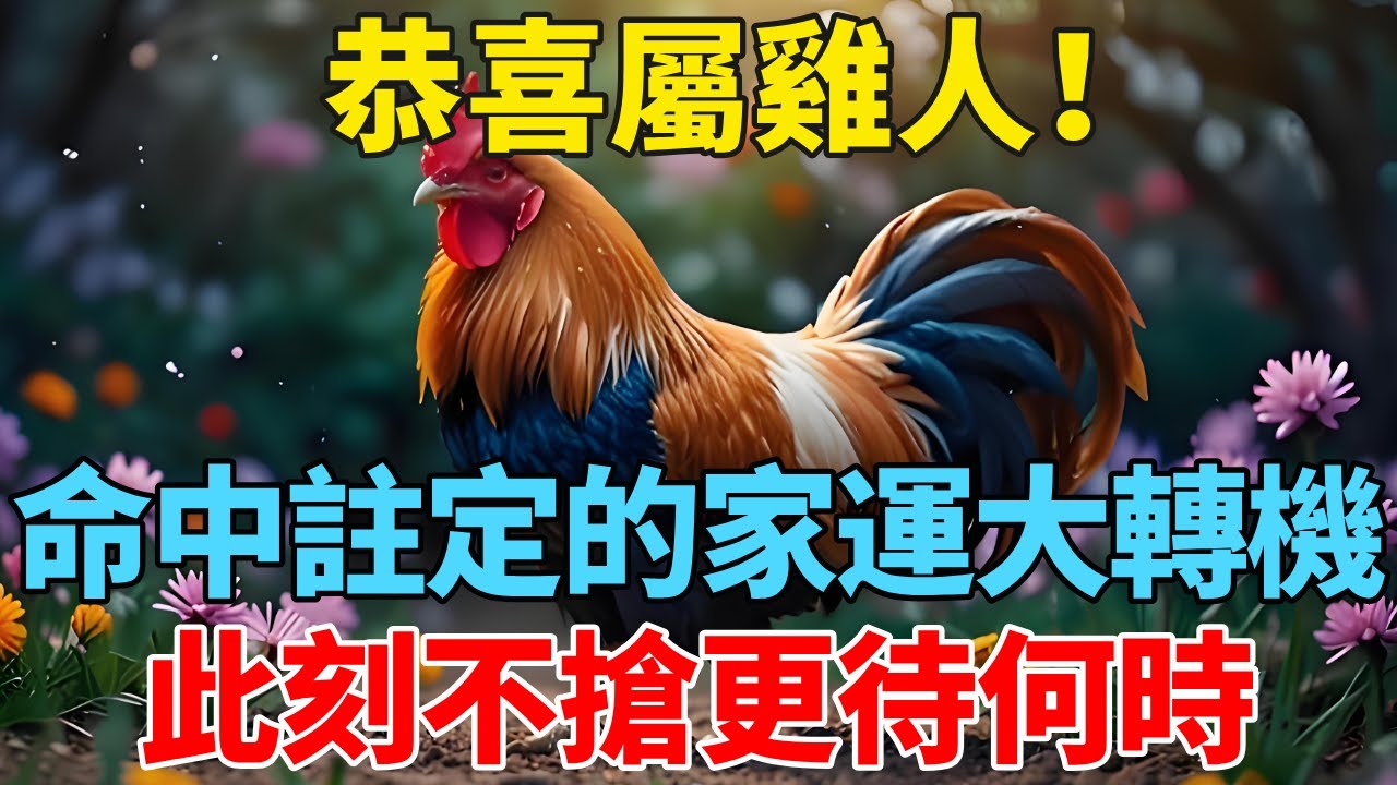 恭喜屬雞人！年末驚天動地的家運大變，天上財富你不撿，別人搶着要！不看虧大！【禪悟】