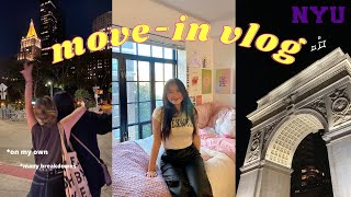 NYU VLOG | Move In & Welcome Week, empty dorm tour, life in nyc // du học sinh New York