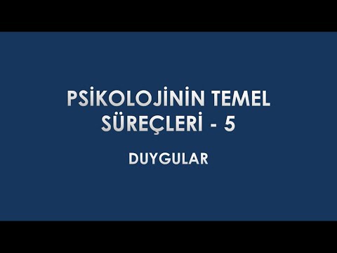 Video: Psikolojide duygu türleri nelerdir?