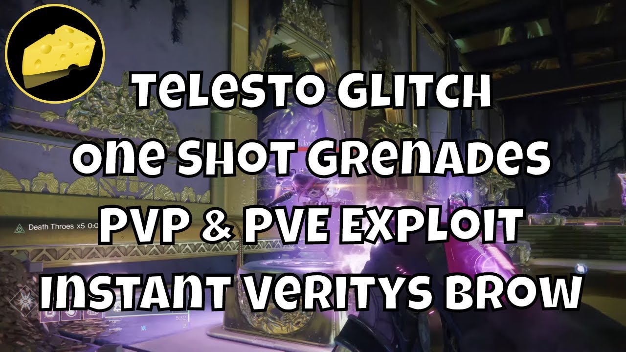 Telesto Glitch One Shot Grenades PVP and PVE - Veritys Brow Instant Death Throes Stacks
