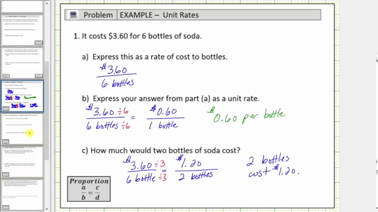 Unit rates