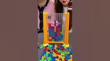 经典的俄罗斯方块，手机游戏变到桌面，和小朋友玩轻松解压!#玩具 #益智玩具 #親子