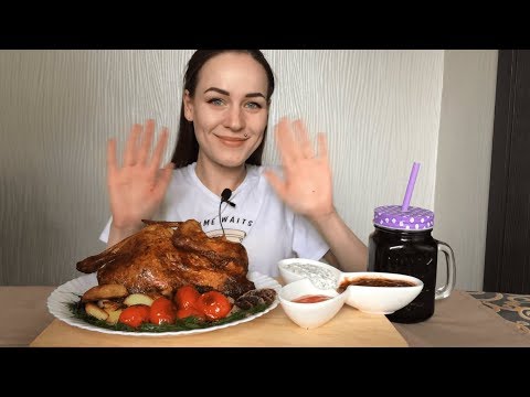 АСМР | Курица гриль, картофель, соуса | Grilled chicken, potatoes, sauce | NO Talking MUKBANG | ASMR