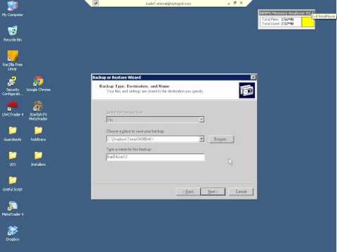Perform Backup of Important folders on Windows 2003 Server