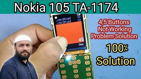 Nokia 105 TA-1174 Keypad 4,5  Not Working jumper solution //Nokia Ta-1174  4,5 keypad kam nhe karta